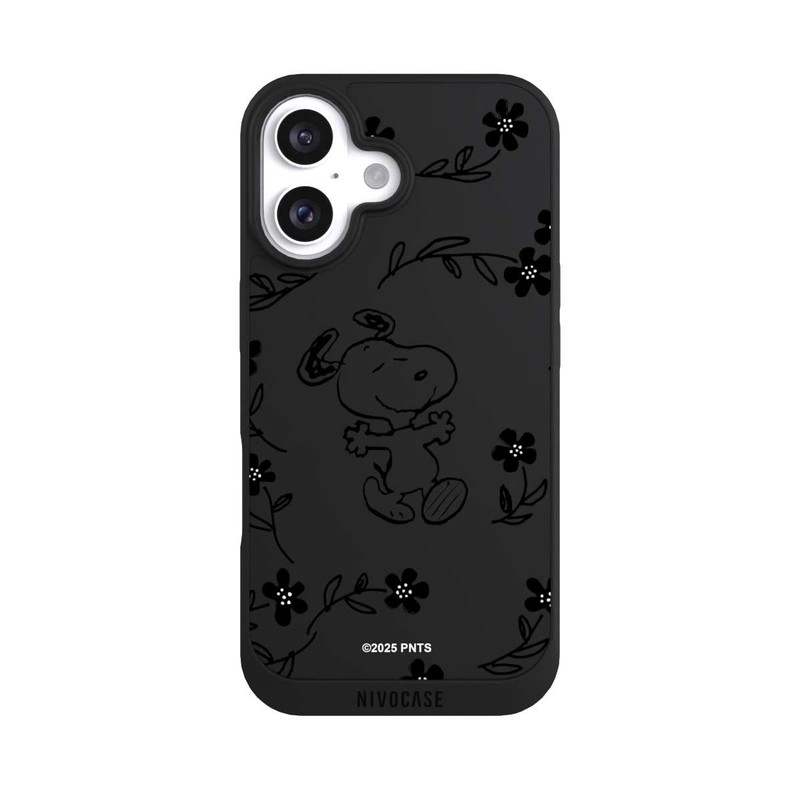 iPhone 16 NIVOpure Snoopy und Flowers Transparent