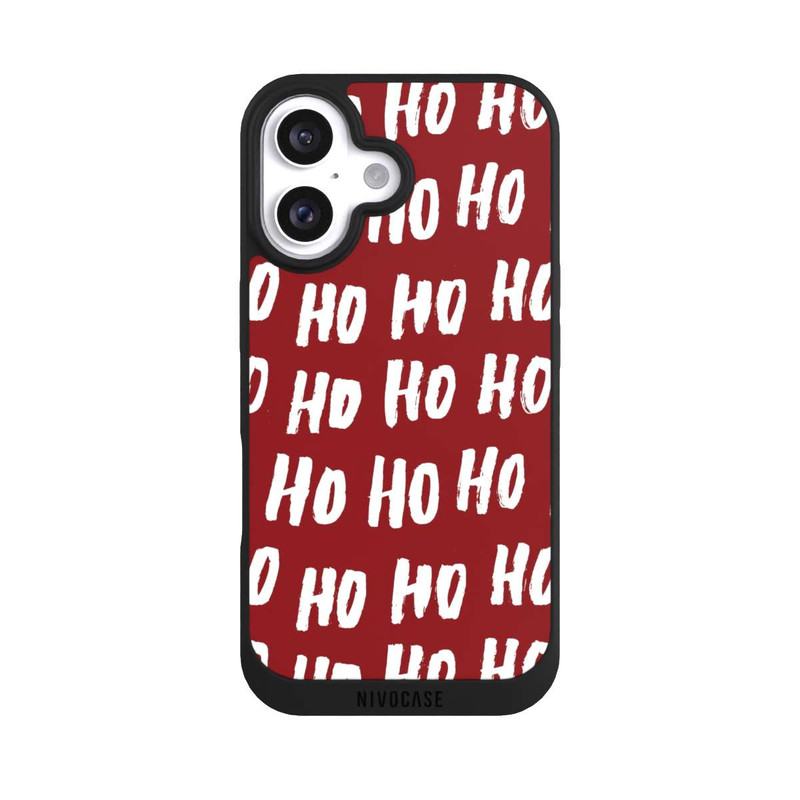 iPhone 16 NIVOpure Ho Ho Ho Weihnachten Rotes Muster