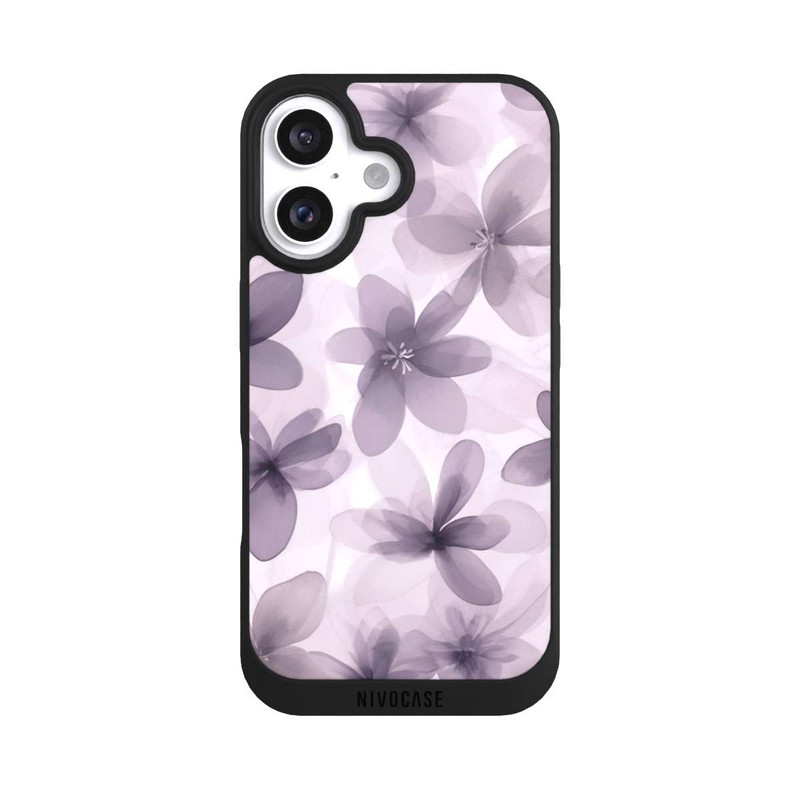 iPhone 16 NIVOpure Fliederfarbenes Blumenmuster mit KI