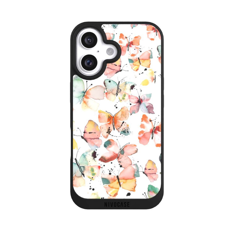 iPhone 16 NIVOpure Butterflies Watercolor Pattern