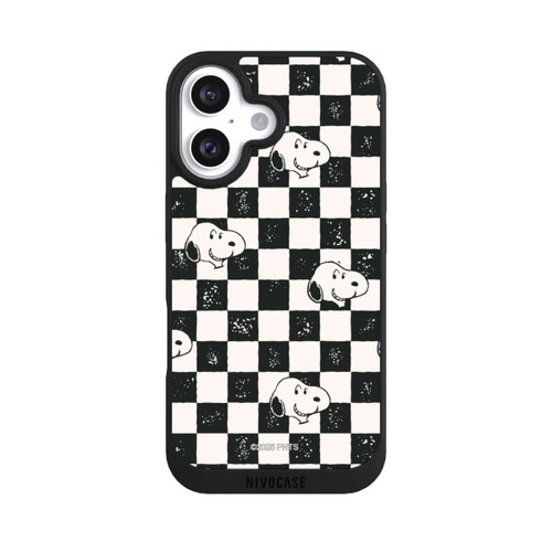 Apple iPhone 16 NIVOpure Snoopy Heads Checked Pattern