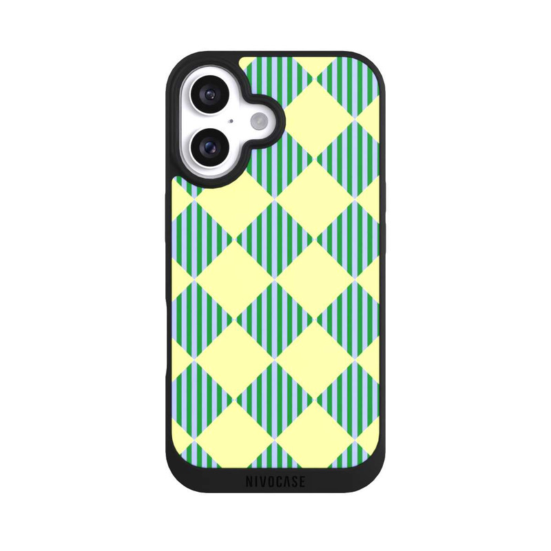 iPhone 16 NIVOpure Rauten Muster Gelb