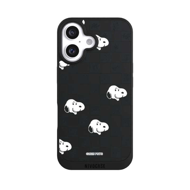 iPhone 16 NIVOpure Snoopy Checked Pattern