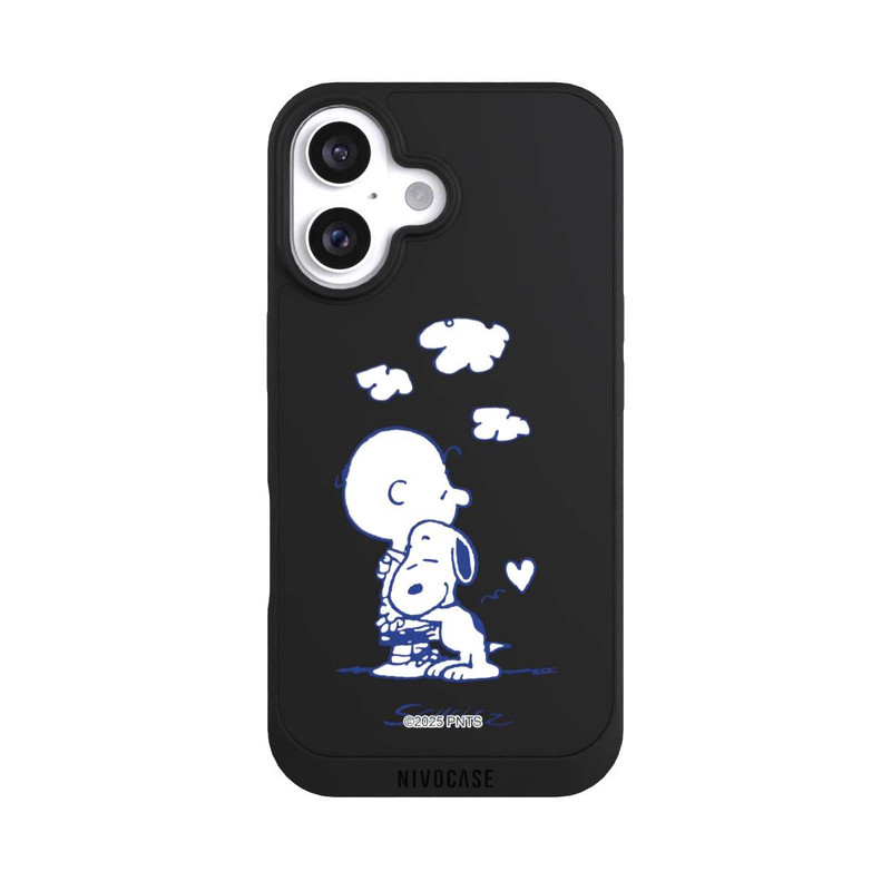 iPhone 16 NIVOpure Peanuts Charlie Brown Snoopy Hug Transparent