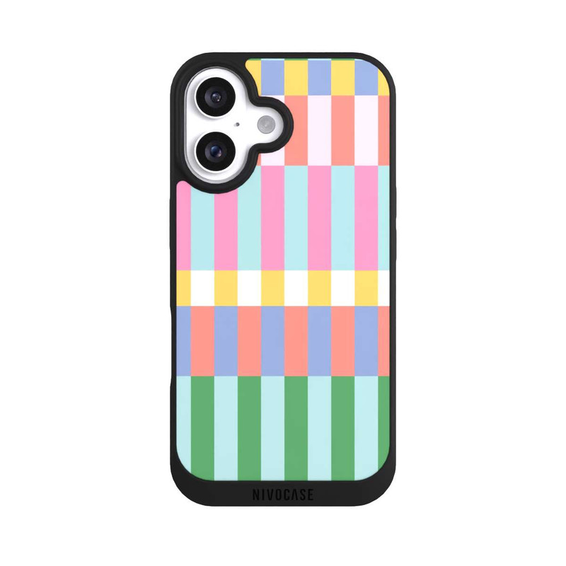 iPhone 16 NIVOpure Checked Theme Pastel