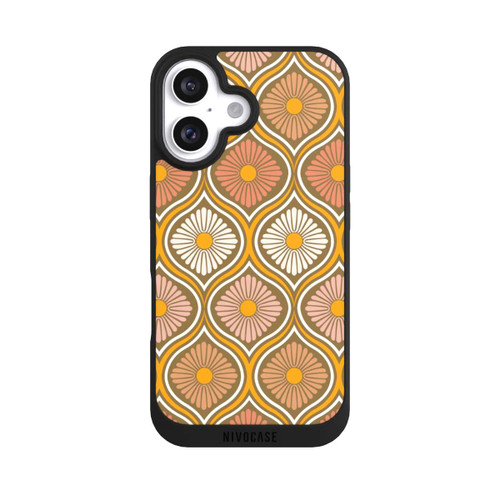 Apple iPhone 16 NIVOpure Groovy 70s Retro Mid-Century Daisy Flowers