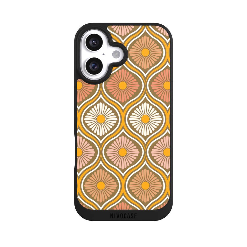 iPhone 16 NIVOpure Groovy 70s Retro Mid-Century Daisy Flowers