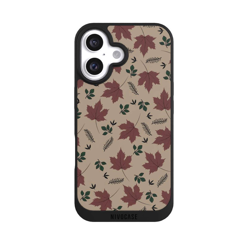 iPhone 16 NIVOpure Brown Leaves Falling Pattern