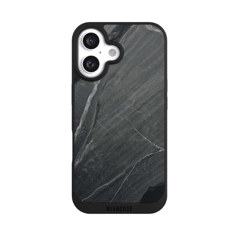 iPhone 16 NIVOpure Stein Textur Grau mit KI