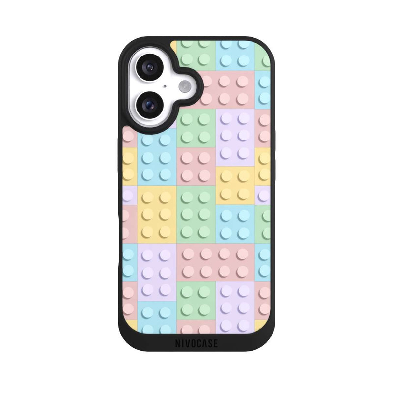 iPhone 16 NIVOpure Buntes Blockmuster