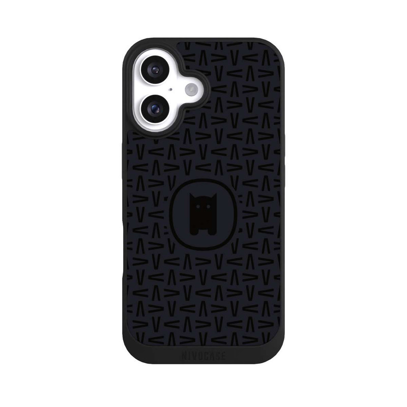 iPhone 16 NIVOpure Nivocase Muster Schwarz Grau