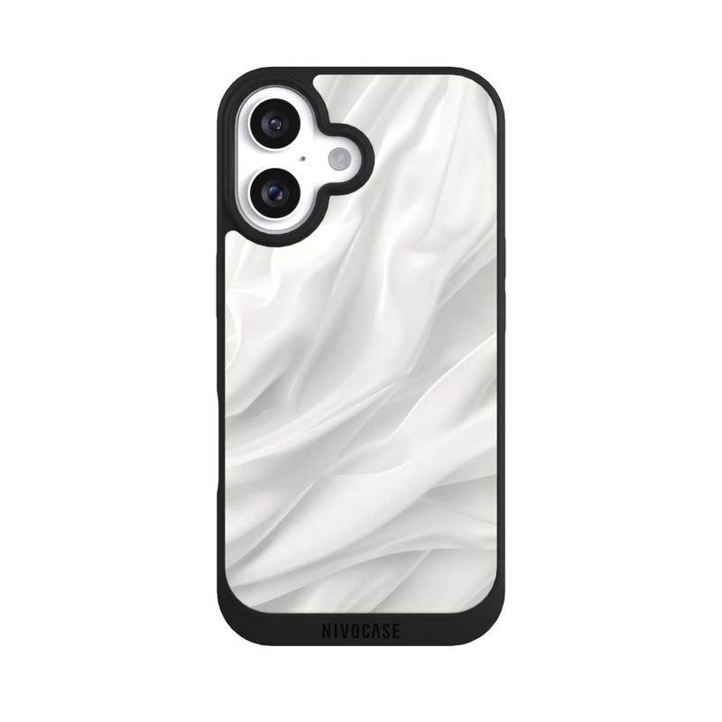 iPhone 16 NIVOpure Weiße Seidenmatte Textur mit KI