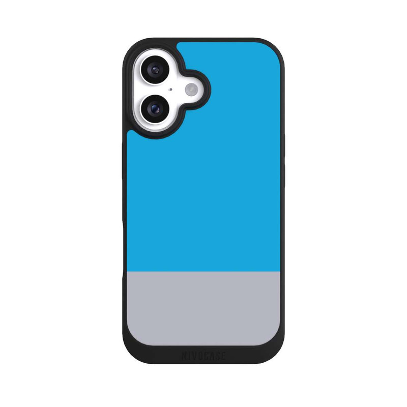 iPhone 16 NIVOpure Hellblau Grau Farbkombi