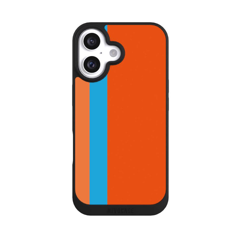 iPhone 16 NIVOpure Streifen Orange Blau