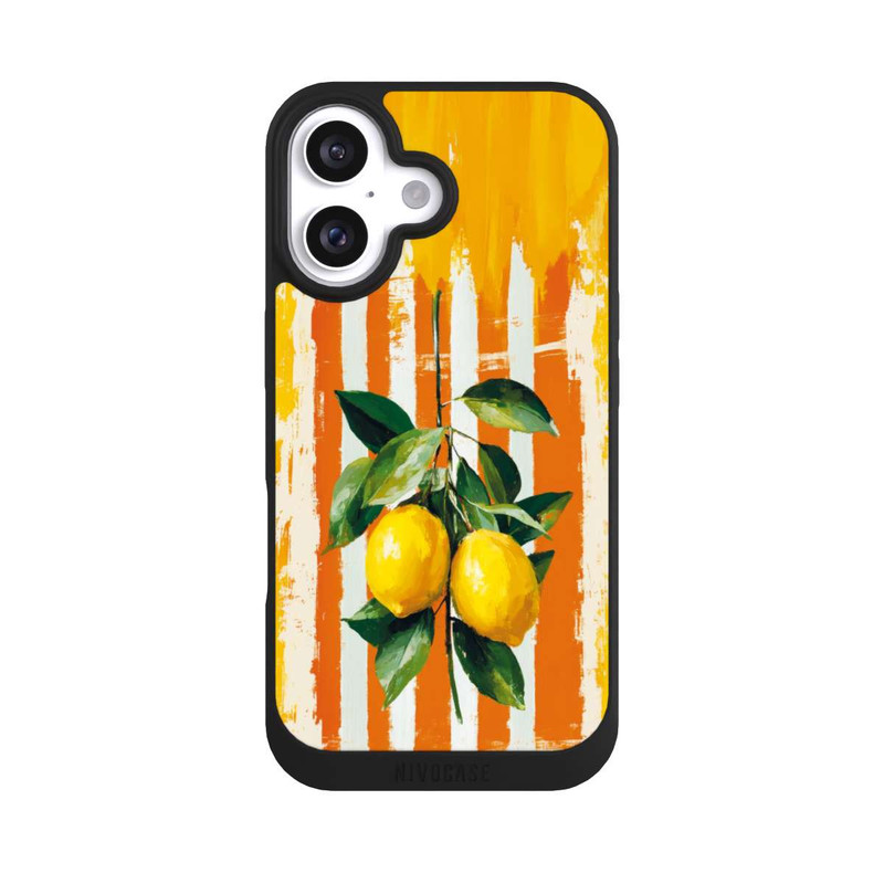iPhone 16 NIVOpure Summer Lemons on Stripes with AI