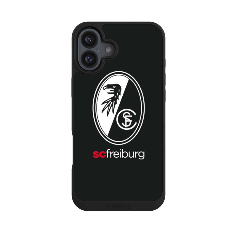 iPhone 16 Plus NIVOpure SC Freiburg Wappen Schwarz
