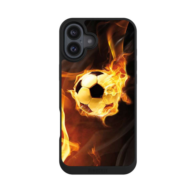 iPhone 16 Plus NIVOpure Ballon de Foot en Flammes