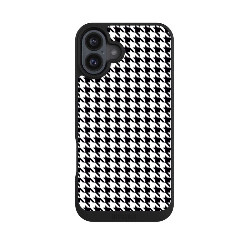 iPhone 16 Plus NIVOpure Pied de Poule Noir Blanc