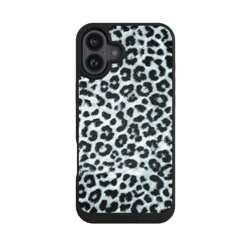 iPhone 16 Plus NIVOpure Fourrure de Léopard Grise