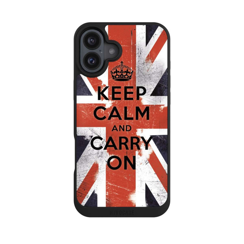 iPhone 16 Plus NIVOpure Keep Calm and Carry on - British