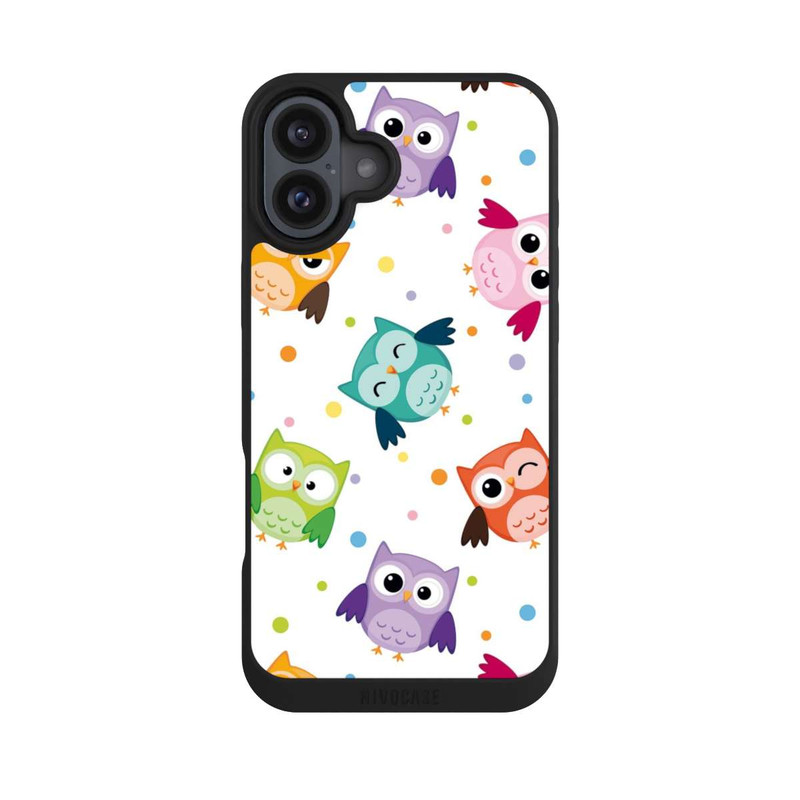 iPhone 16 Plus NIVOpure Chouettes avec confettis