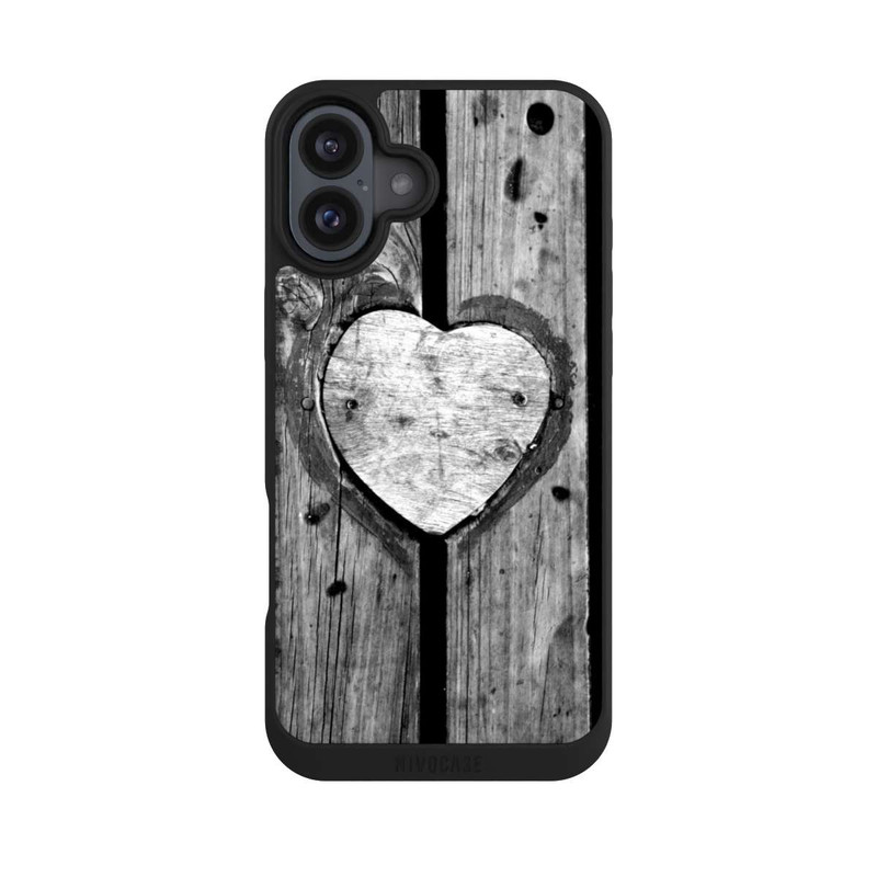 iPhone 16 Plus NIVOpure Hölzernes Herz