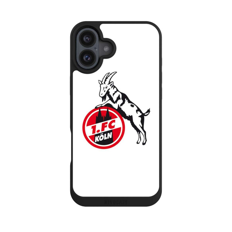 iPhone 16 Plus NIVOpure 1. FC Köln Weiß