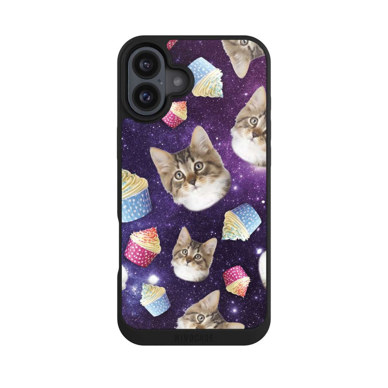 iPhone 16 Plus NIVOpure Crazy Galaxy Space Cats