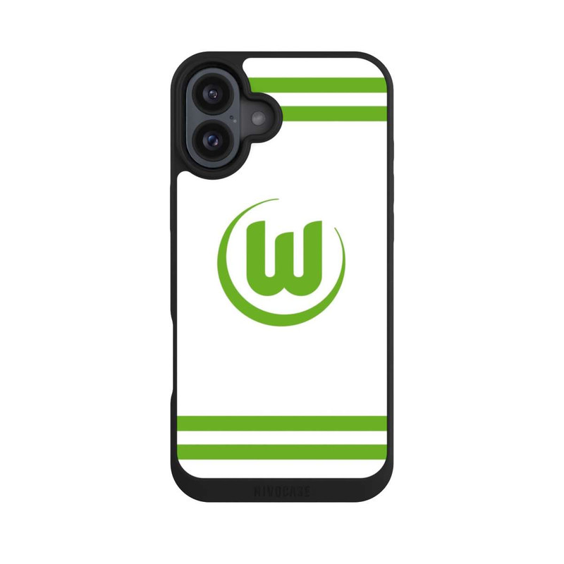iPhone 16 Plus NIVOpure VfL Wolfsburg Banderole Weiß