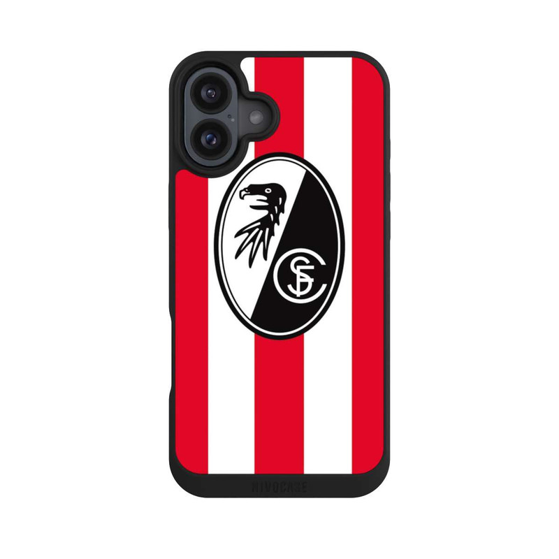iPhone 16 Plus NIVOpure SC Freiburg - Rot Gestreift