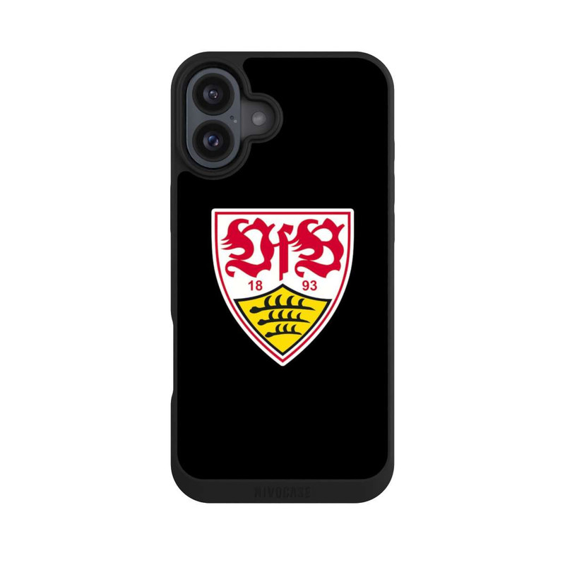 iPhone 16 Plus NIVOpure VfB Stuttgart Wappen Schwarz
