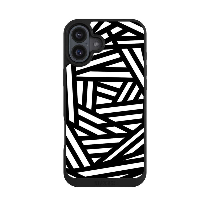 iPhone 16 Plus NIVOpure Einfach schwarz und weiß1