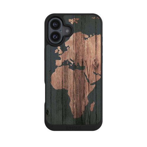 Apple iPhone 16 Plus NIVOpure Wooden World Map
