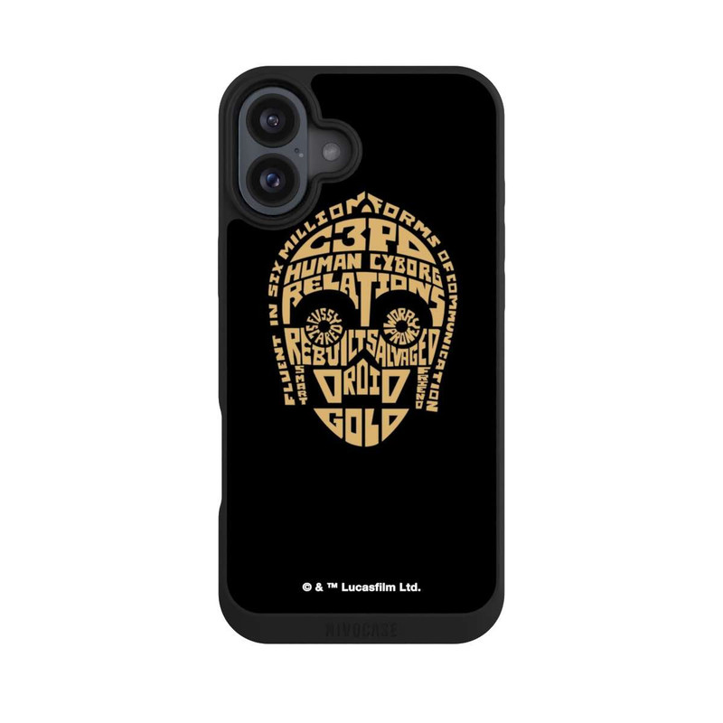 iPhone 16 Plus NIVOpure C3PO Typo Grafisch