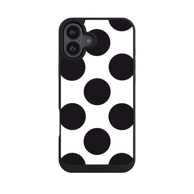 iPhone 16 Plus NIVOpure Big Dots - White