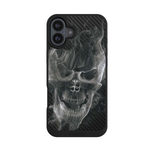Apple iPhone 16 Plus NIVOpure rauchender Totenkopf Carbon