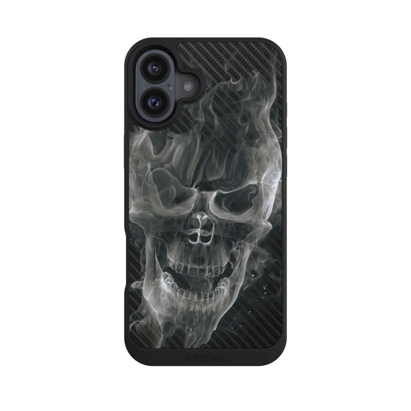 iPhone 16 Plus NIVOpure Crâne Fumée Carbone