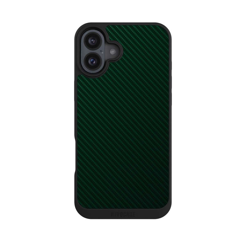 iPhone 16 Plus NIVOpure British Racing Green Carbon