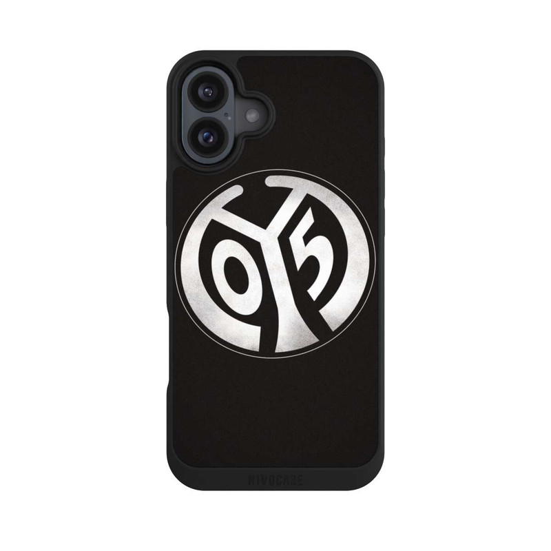 iPhone 16 Plus NIVOpure Mainz 05 Schwarz Grunge