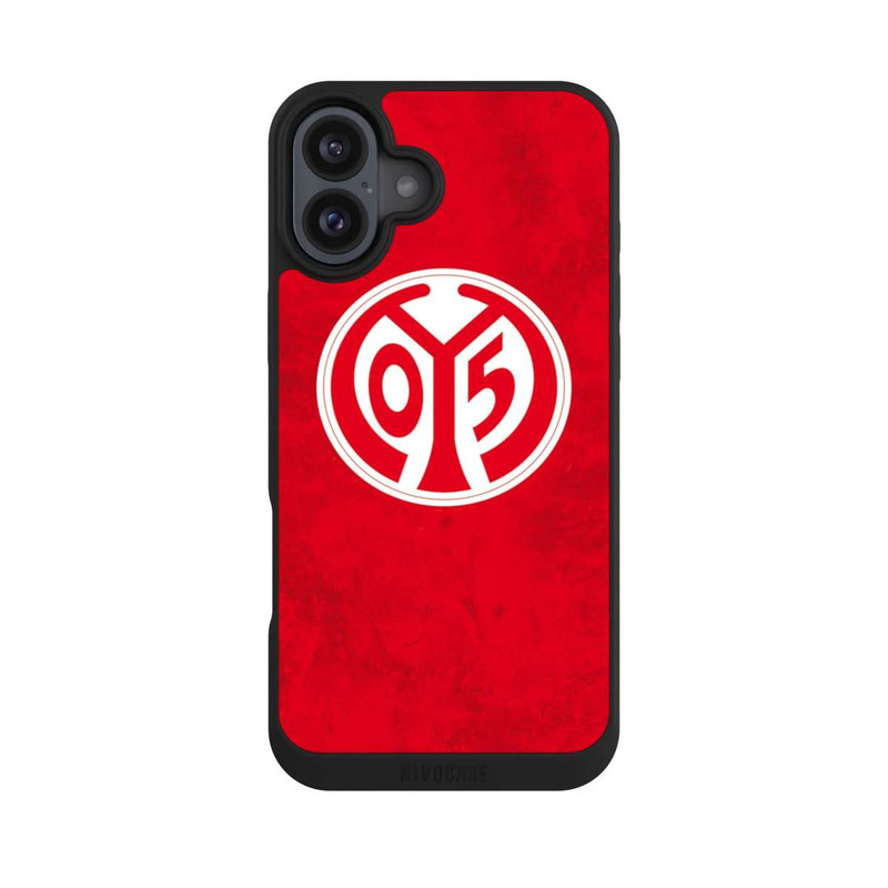 iPhone 16 Plus NIVOpure Mainz 05 Rot Grunge