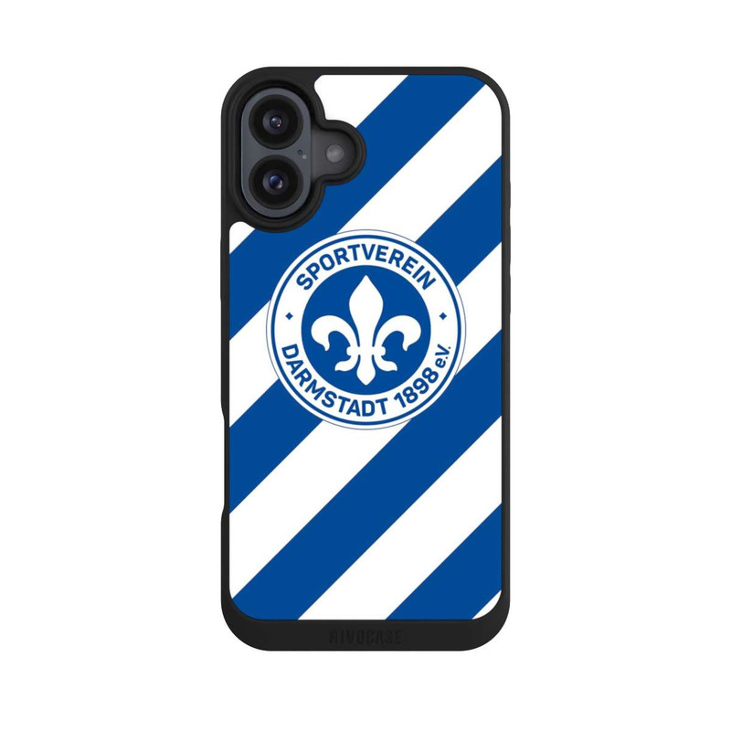 iPhone 16 Plus NIVOpure SV Darmstadt 98 - quergestreift