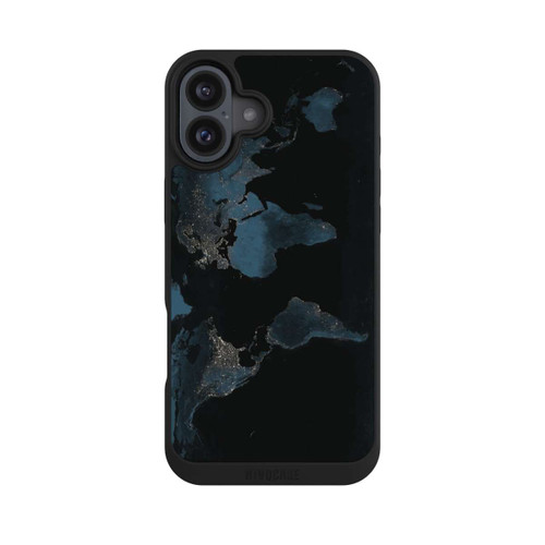 Apple iPhone 16 Plus NIVOpure Carte du Monde Nuit