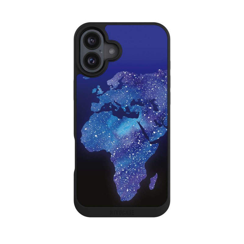 iPhone 16 Plus NIVOpure Carte du Monde Cosmique