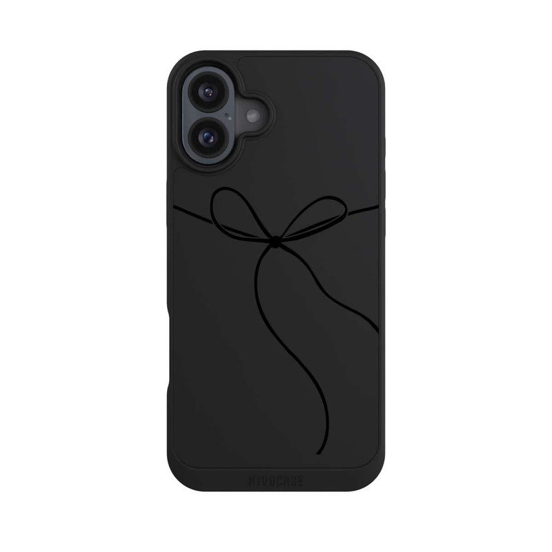 iPhone 16 Plus NIVOpure Schleifchen Schwarz ohne Hintergrund