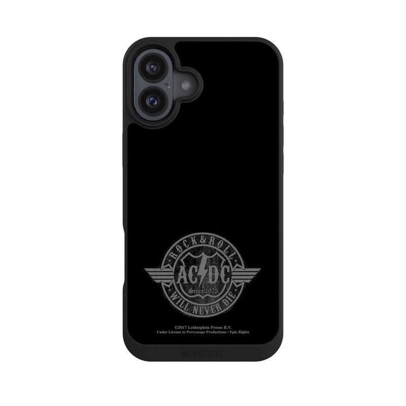 iPhone 16 Plus NIVOpure ACDC Rock and Roll Grau
