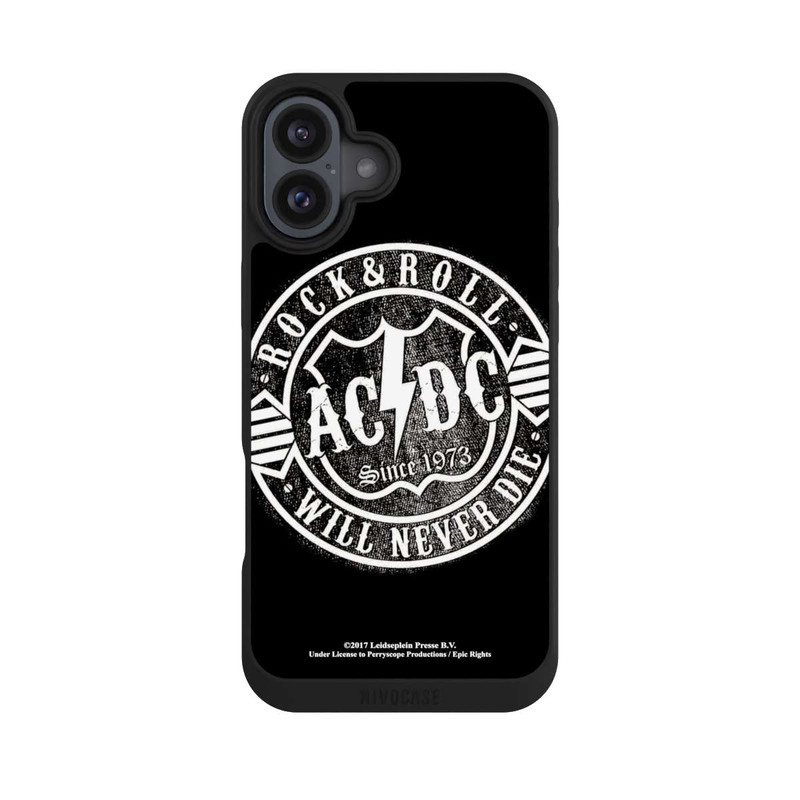 iPhone 16 Plus NIVOpure ACDC Rock and Roll Weiss