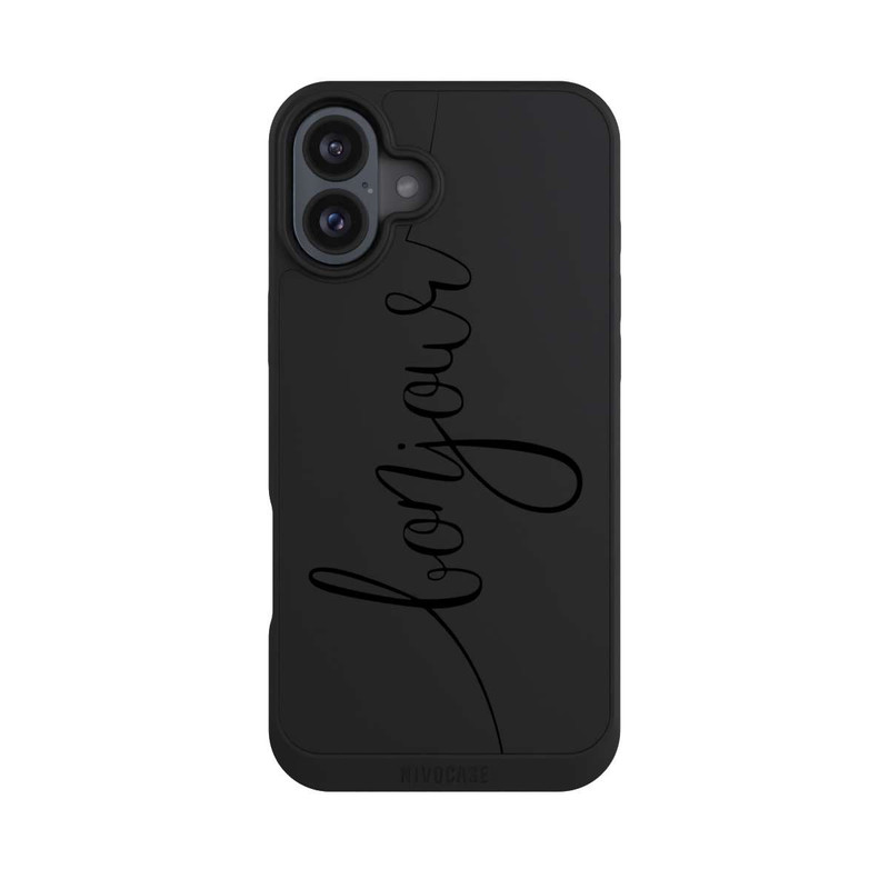 iPhone 16 Plus NIVOpure Bonjour Schwarz ohne Hintergrund