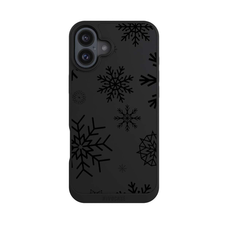 iPhone 16 Plus NIVOpure Blue Snowflakes ohne Hintergrund
