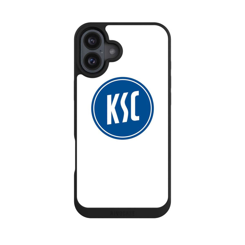 iPhone 16 Plus NIVOpure KSC Logo auf Weiß