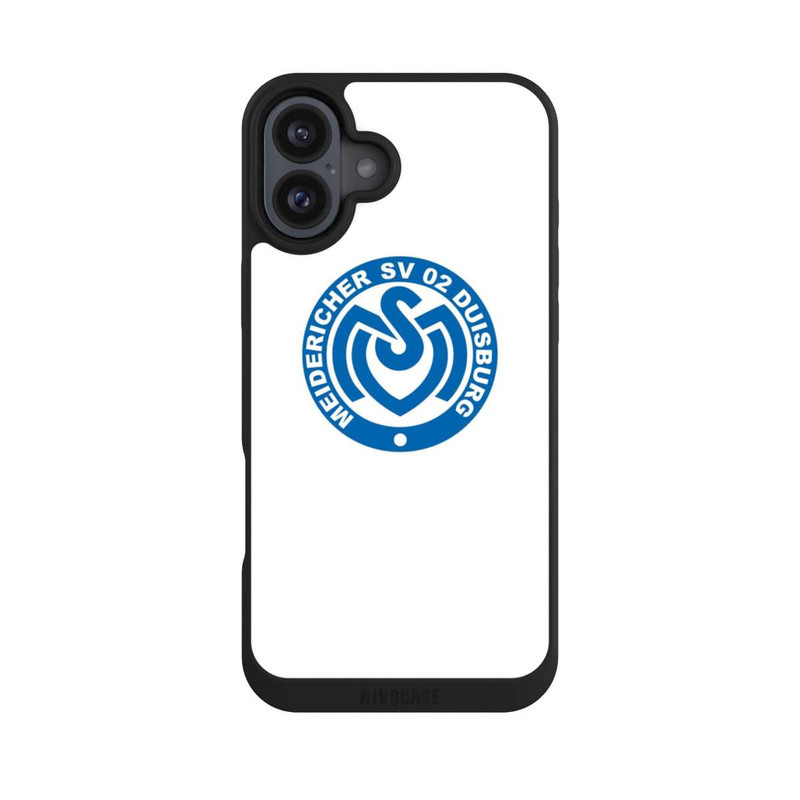 iPhone 16 Plus NIVOpure MSV Logo auf Weiß